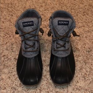 Sperry Top-Sider Gray and Black Duck Boots